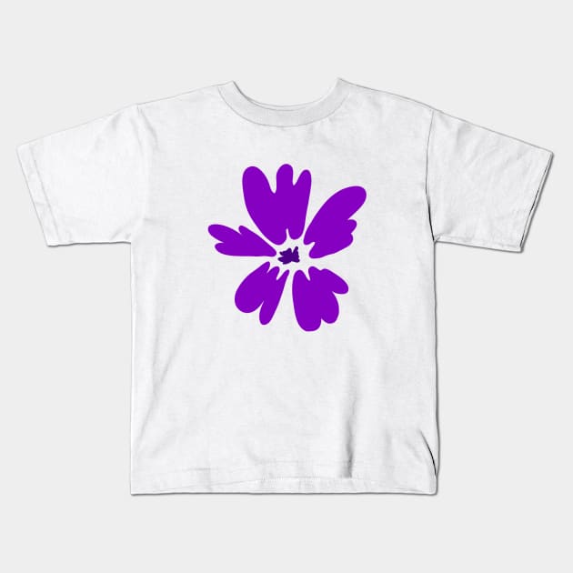 Purple floral Kids T-Shirt by zeevana